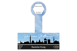 Design Stadthonig Hannover blauer Himmel 500g mit Gewährverschluss 