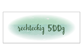 Selbstgestaltung - rechteckig 500g