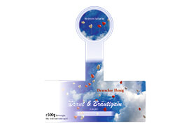 Design Hochzeitsetikett Nr.12 B 500g mit Gewährverschluss