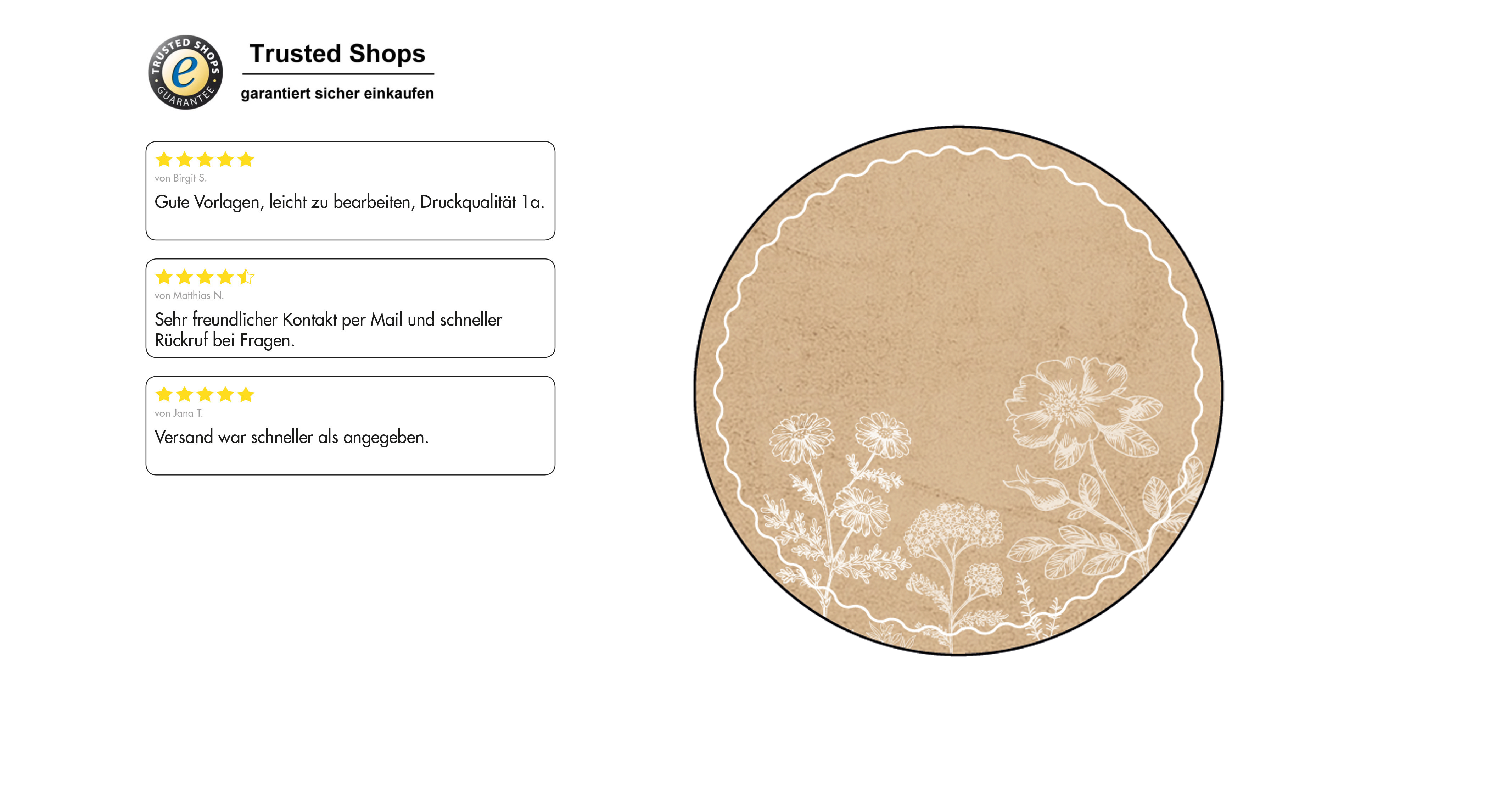 Etikett - neutral rund Nr.03