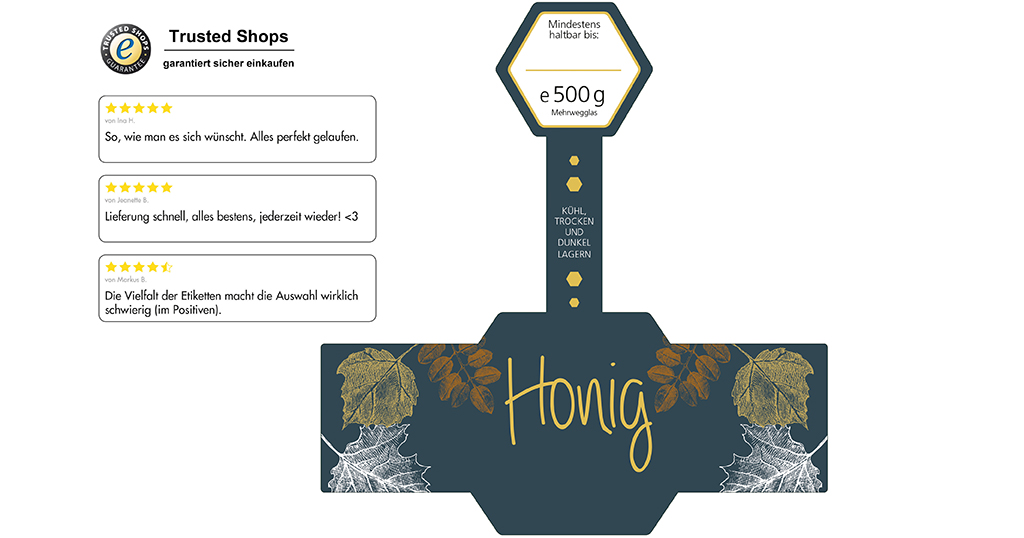 Honigetikett Waldhonig Nr.2 A 500g