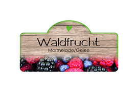 Design Holzstruktur Waldfrucht konturgestanzt
