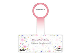 Design Geschenketikett Nr.25 B 500g mit Gewährverschluss