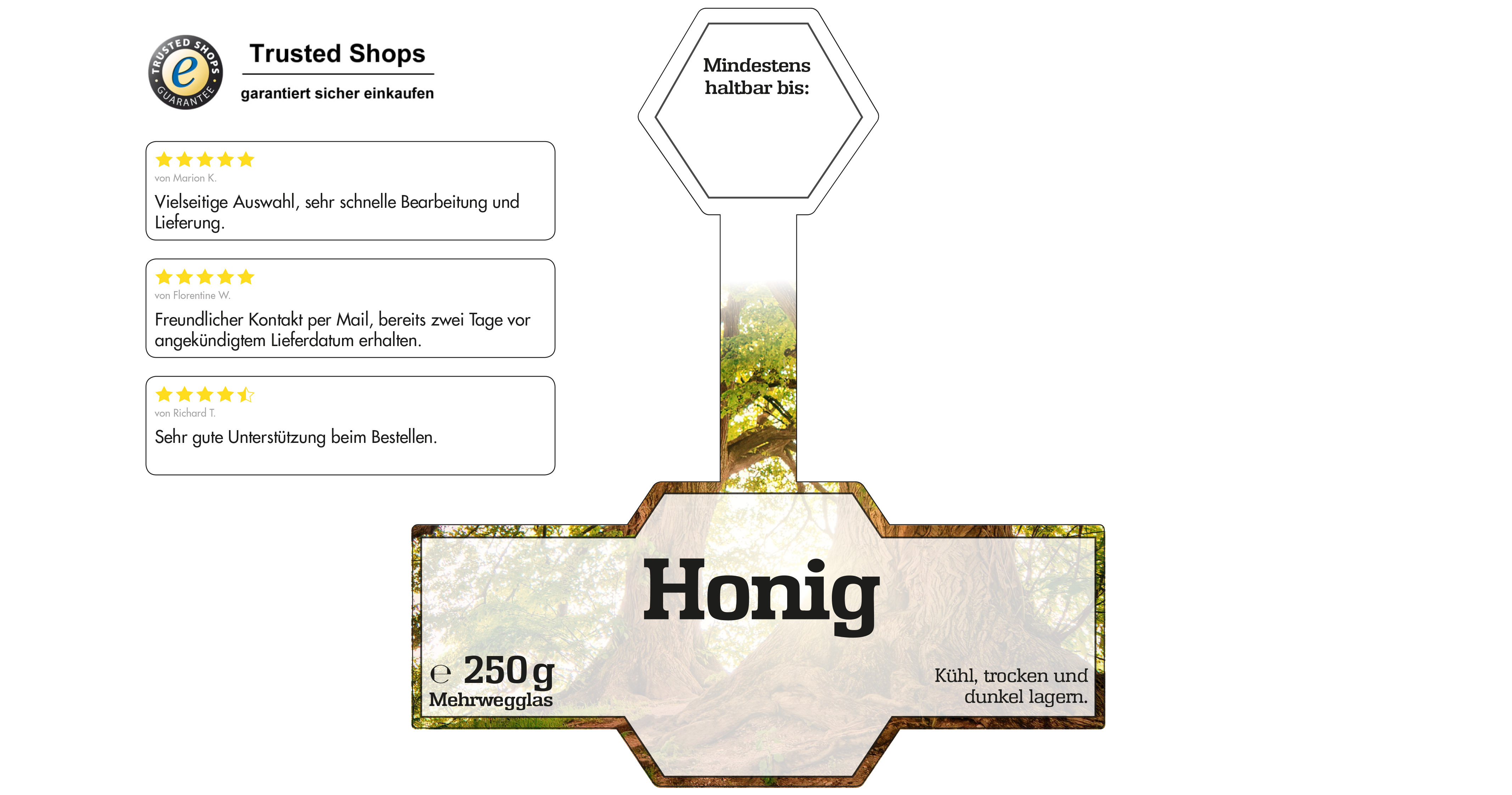 Honigetikett Linde Nr.01 A 250g