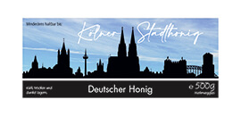 Design Stadthonig Köln blauer Himmel 500g rechteckig