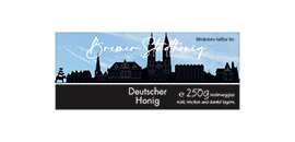 Design Stadthonig Bremen blauer Himmel 250g rechteckig