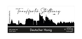Design Stadthonig Frankfurt weißer Himmel 500g rechteckig