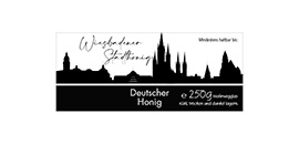 Design Stadthonig Wiesbaden weißer Himmel 250g rechteckig