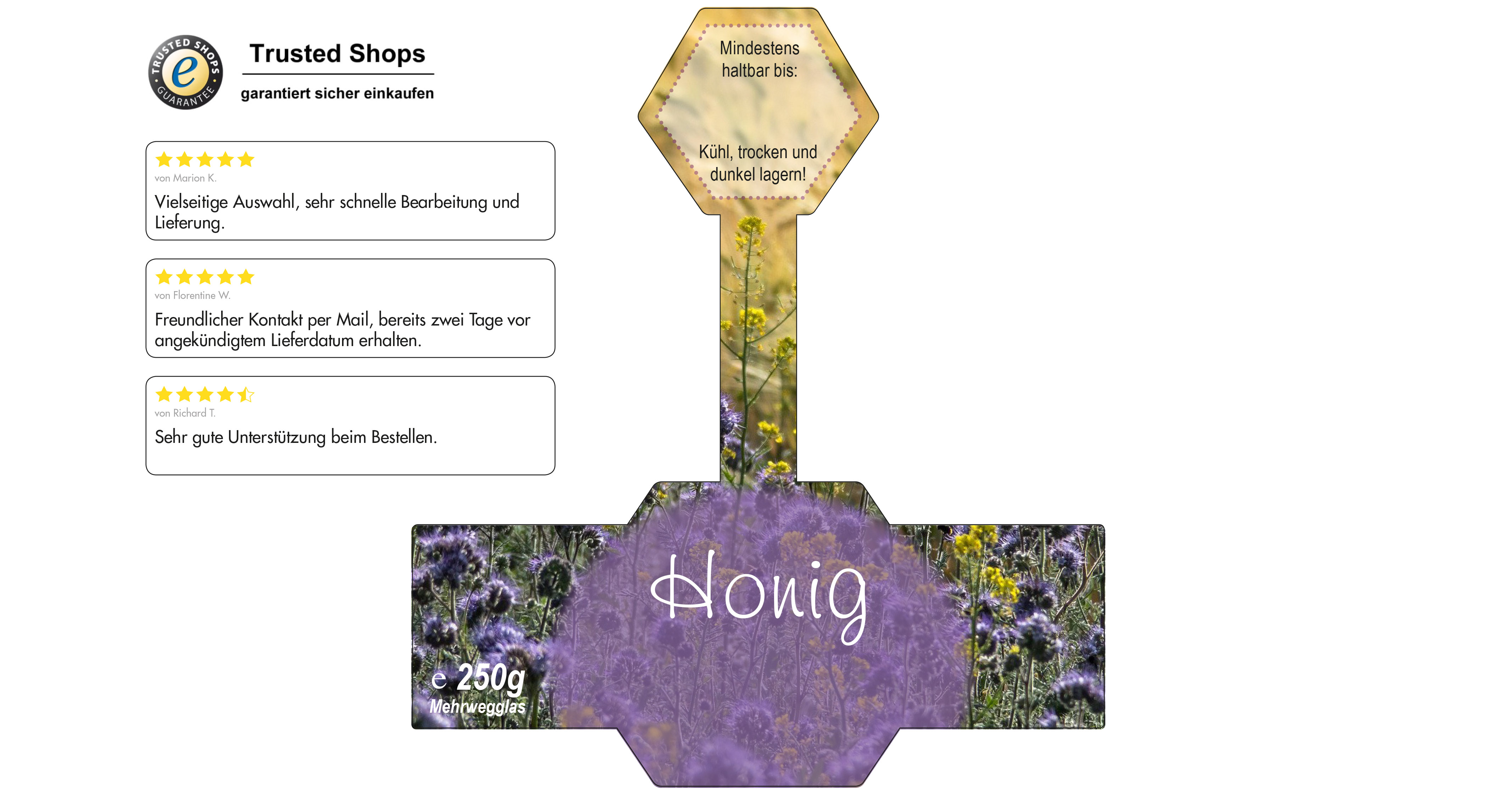 Honigetikett Phacelia Nr.01 A 250g