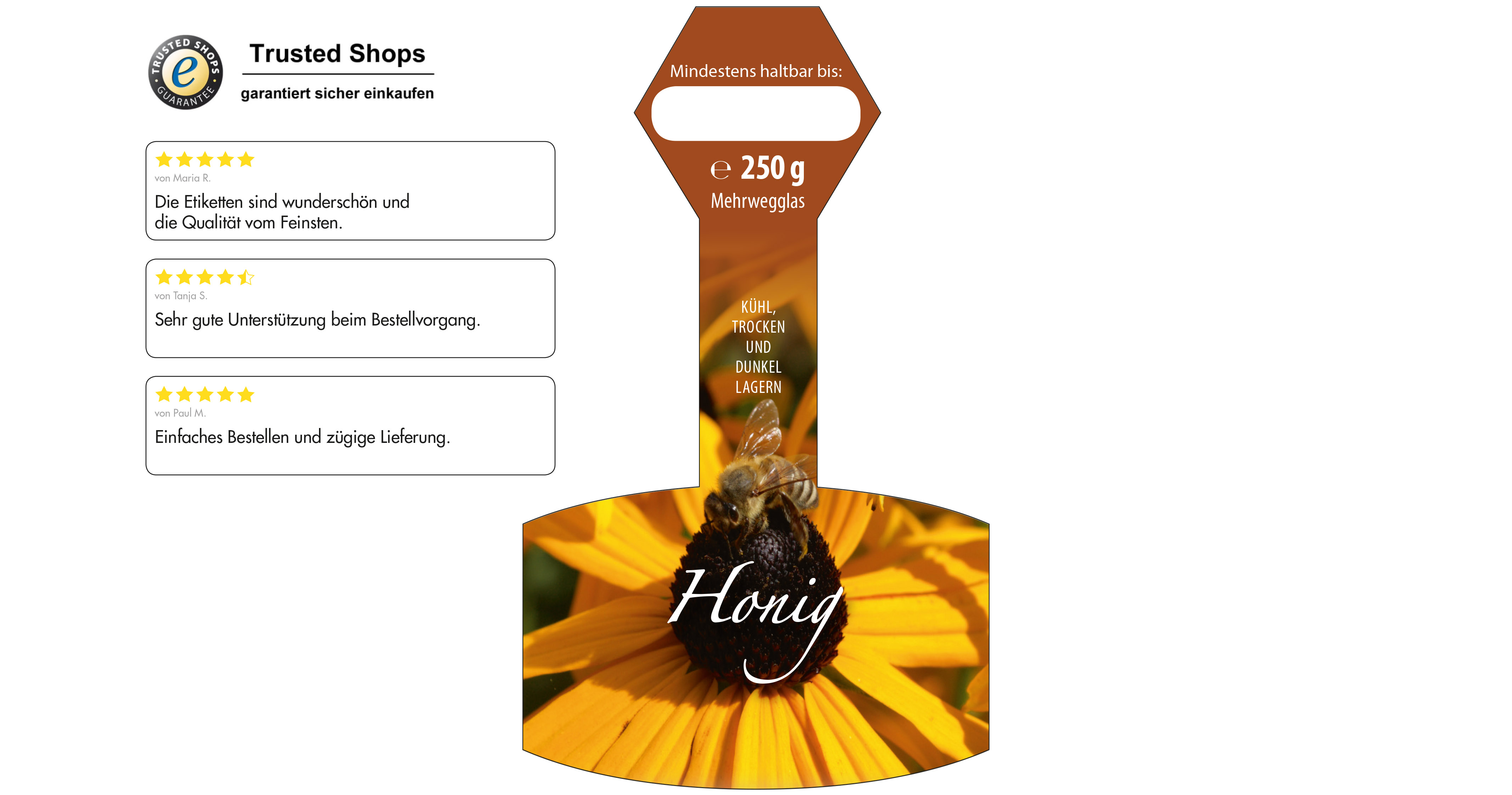 Honigetikett Natur Nr.04 C 250g
