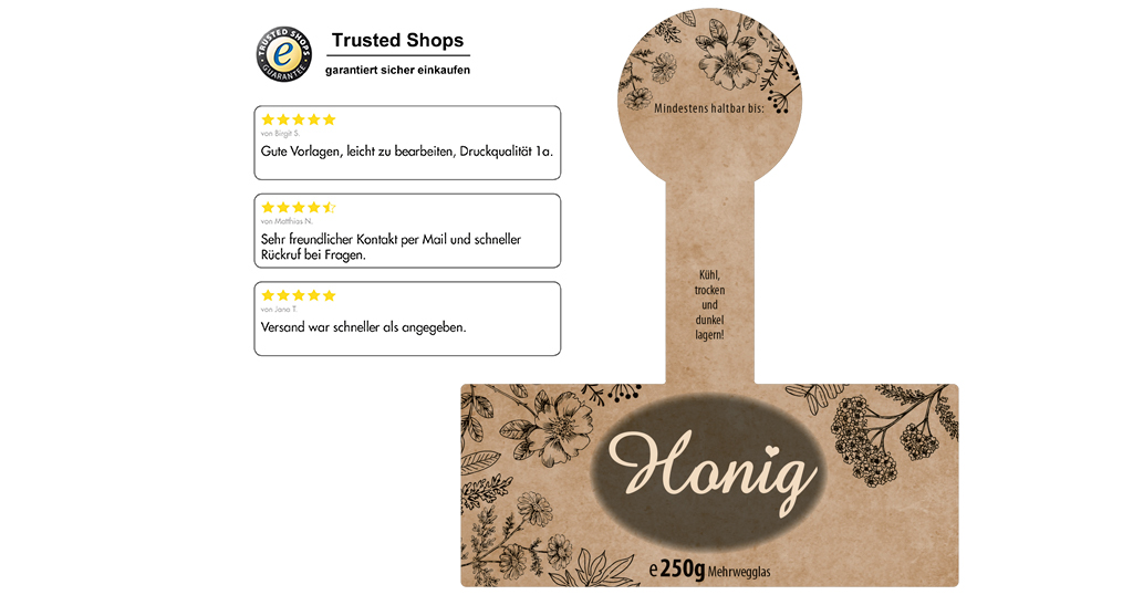 Honigetikett modern Nr.46 B 250g