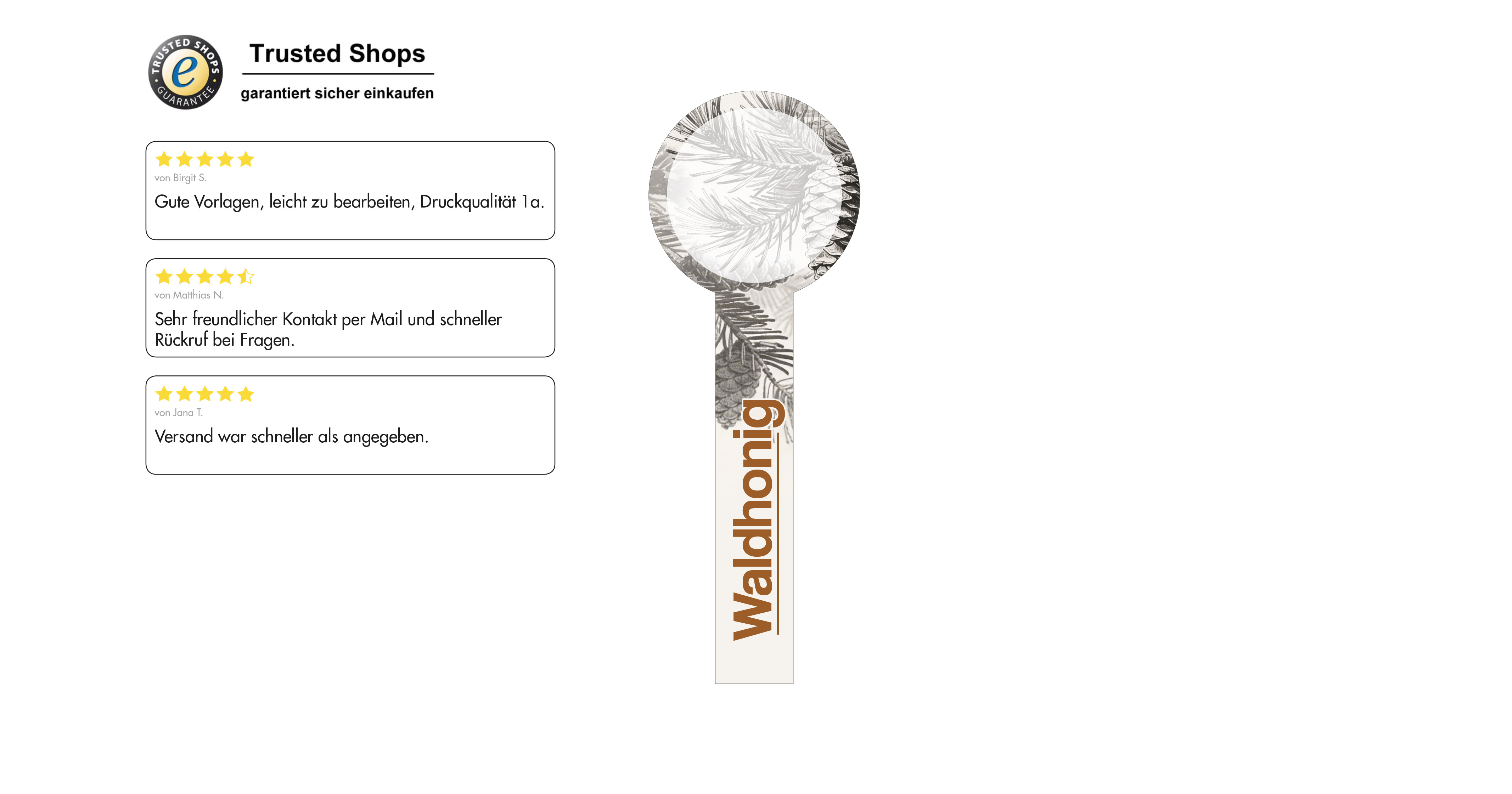 Siegelstreifen Waldhonig Nr.3 konturgestanzt