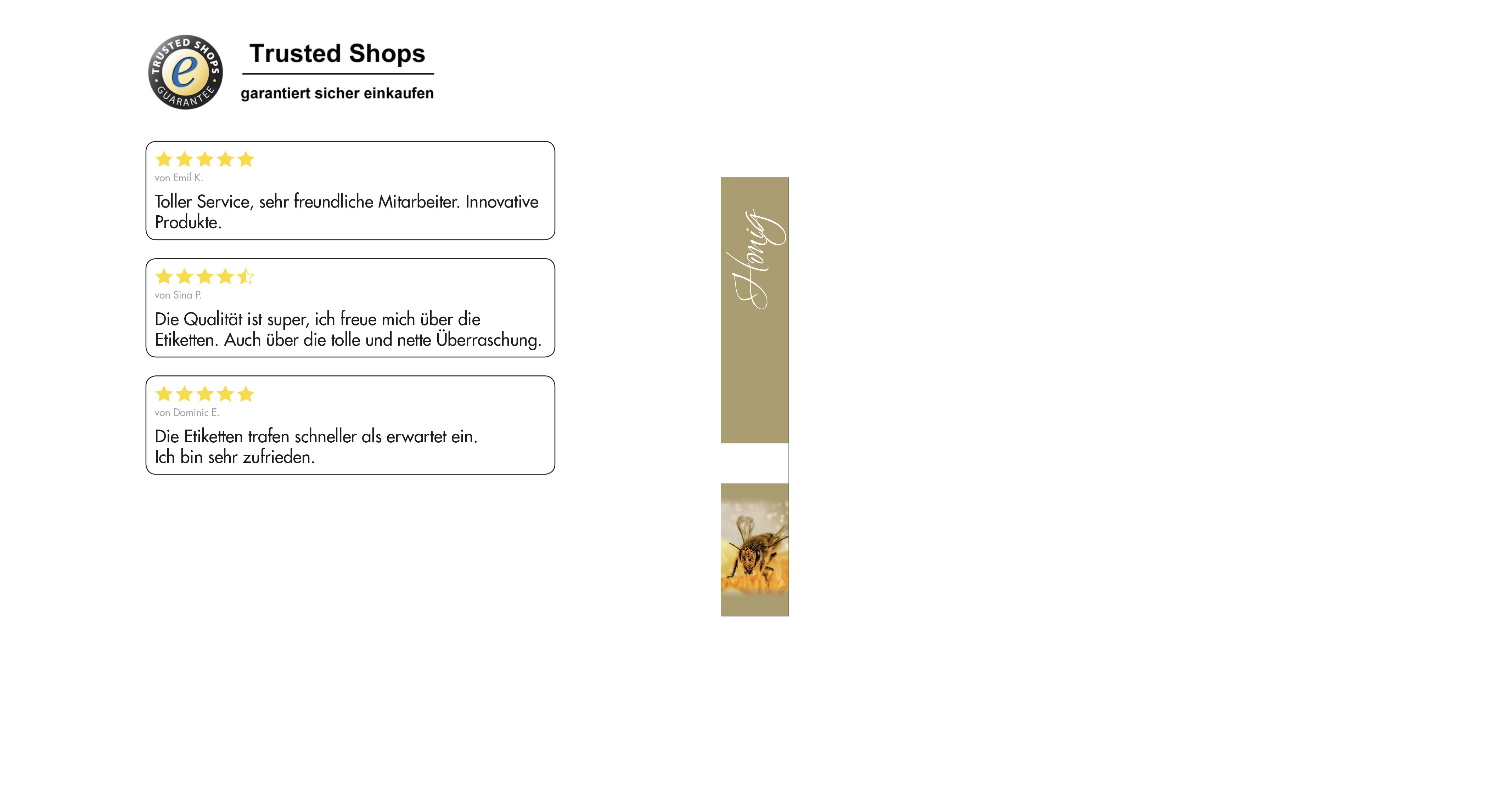 Siegelstreifen Natur Nr.02 rechteckig