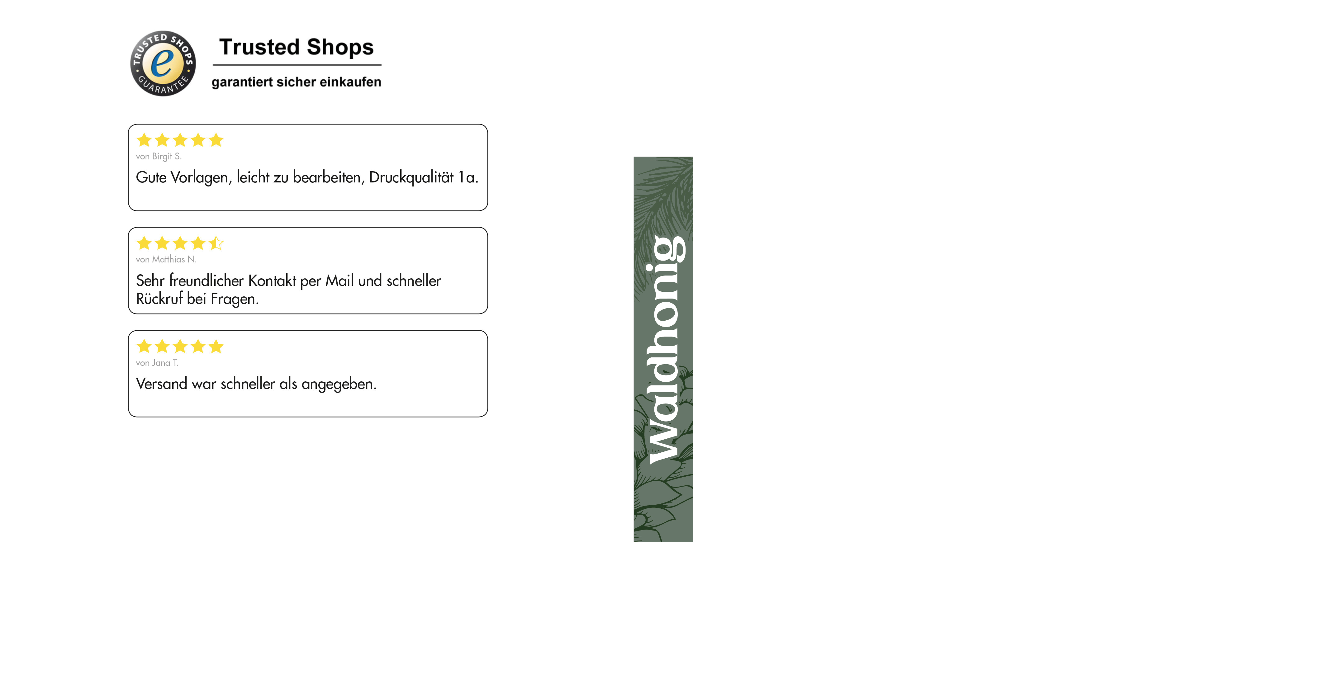 Siegelstreifen Waldhonig Nr.1 rechteckig