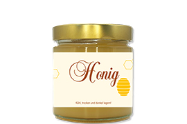 Honigetikett klassisch Nr.01 250g rechteckig 