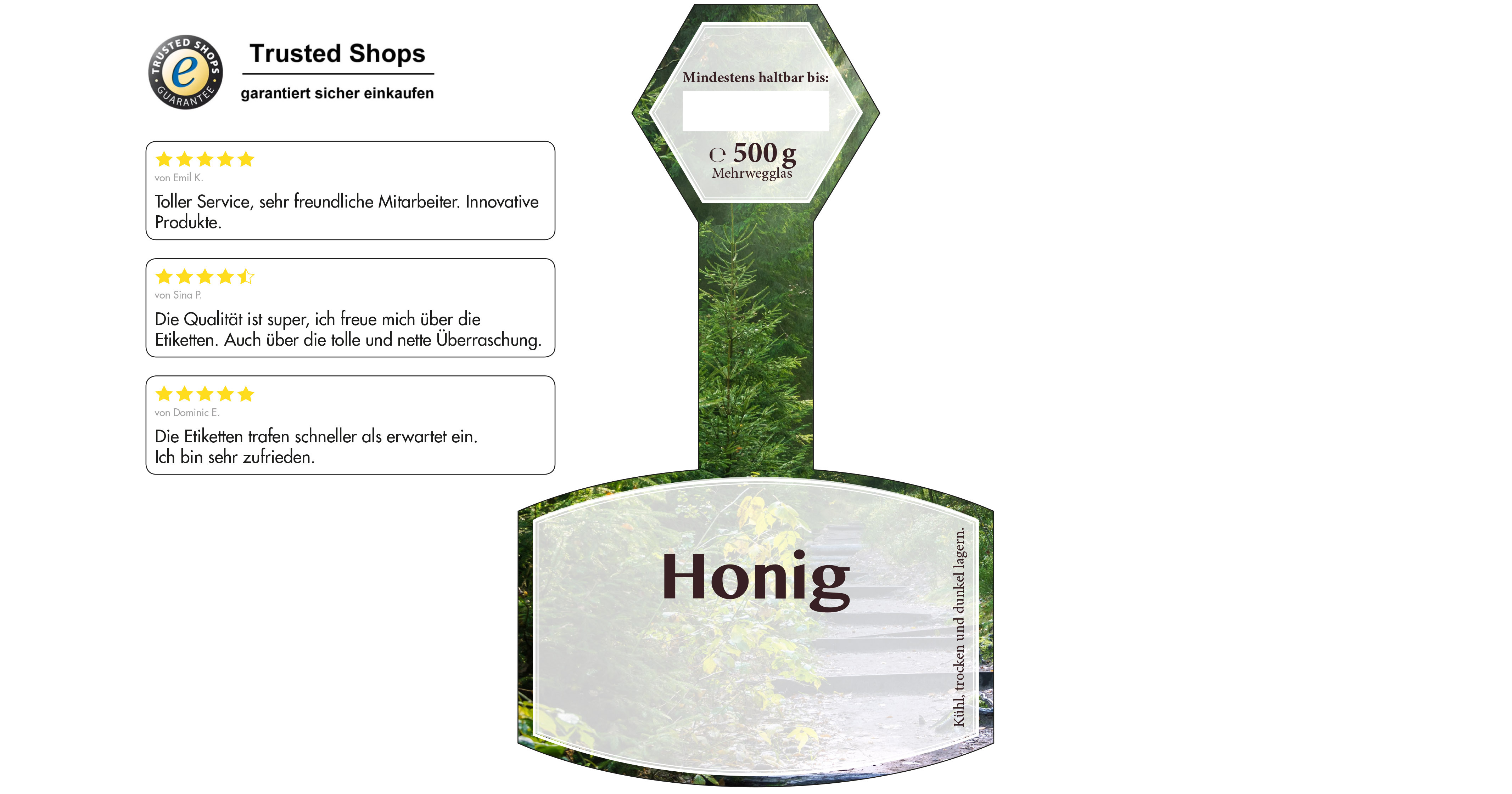 Honigetikett Wald Nr.07 C 500g