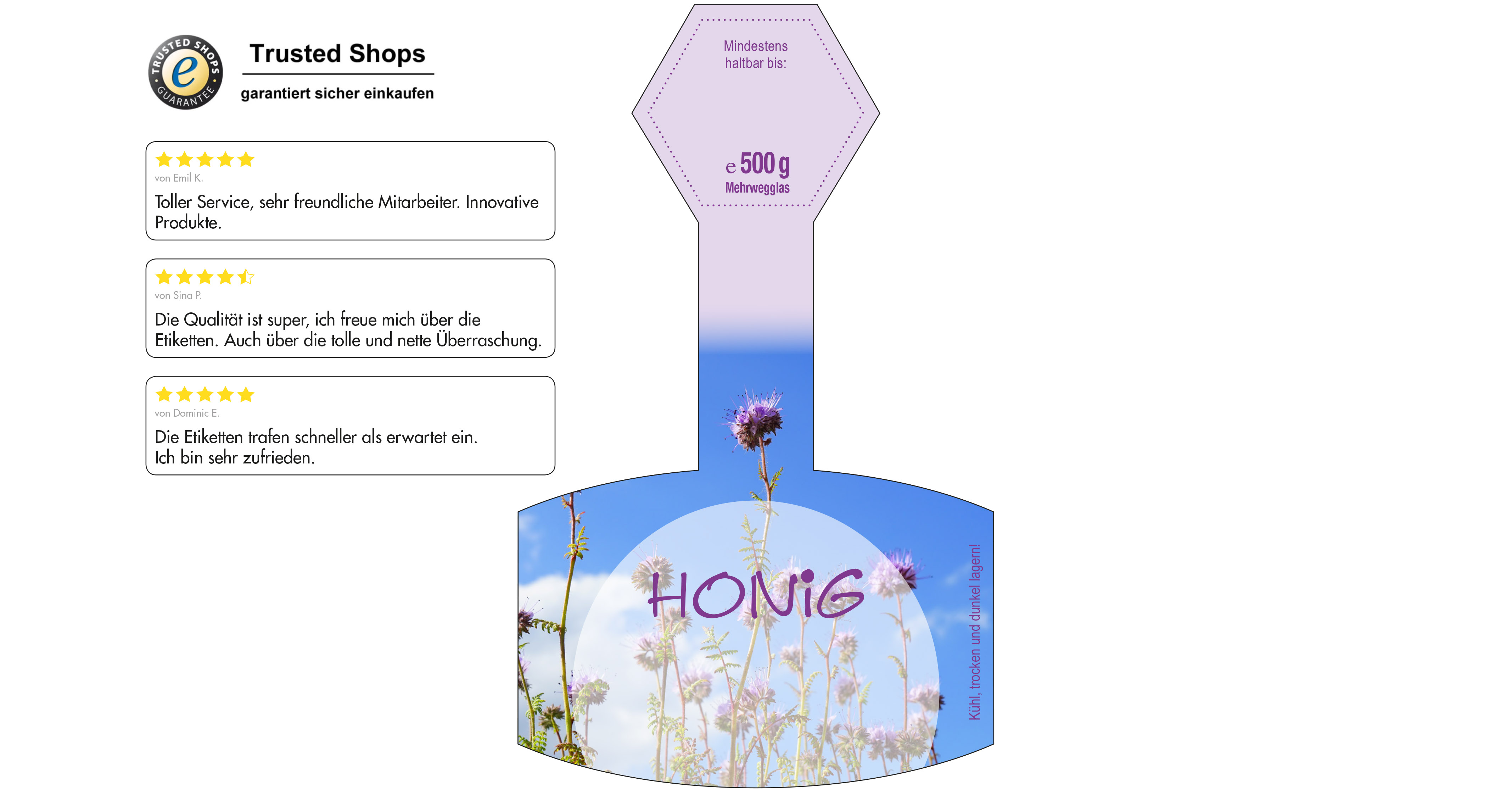 Honigetikett Phacelia Nr.04 C 500g