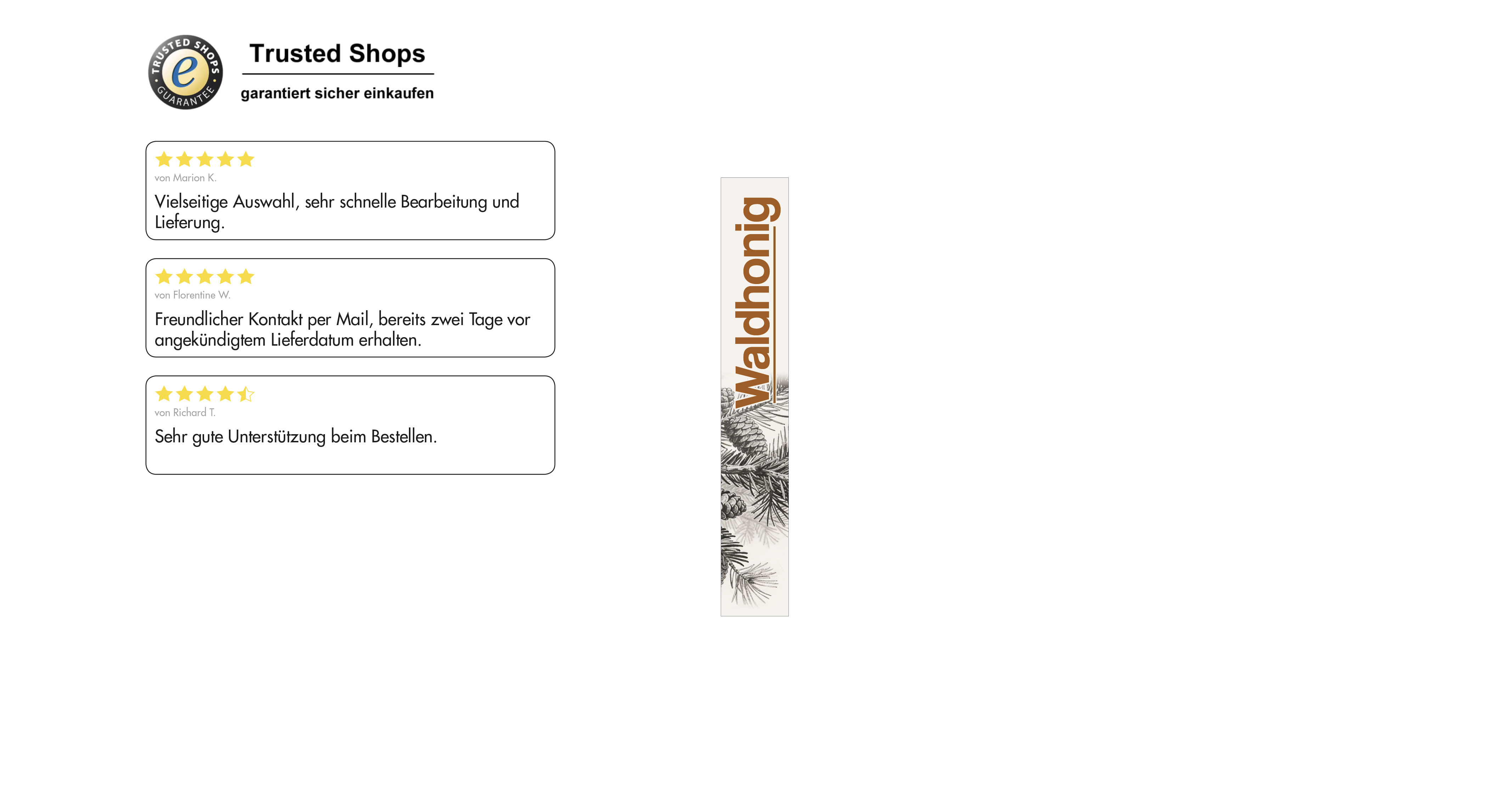 Siegelstreifen Waldhonig Nr.3 rechteckig