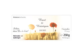 Design Hochzeitsetikett Nr.09 A 250g rechteckig 