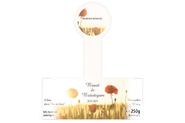 Design Hochzeitsetikett Nr.09 B 250g mit Gewährverschluss