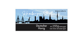 Design Stadthonig Hamburg blauer Himmel 250g rechteckig