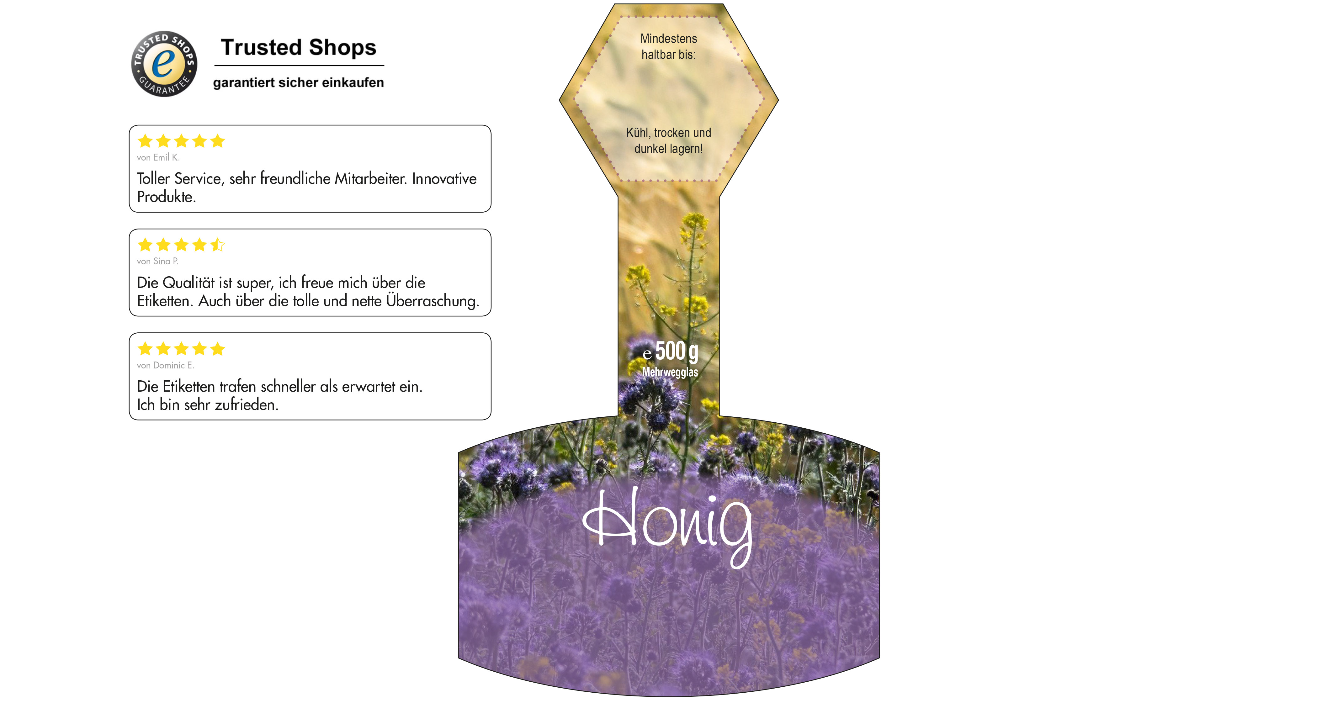 Honigetikett Phacelia Nr.01 C 500g