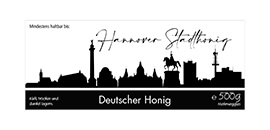 Design Stadthonig Hannover weißer Himmel 500g rechteckig