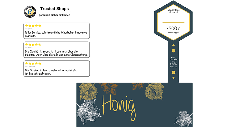 Honigetikett Waldhonig Nr.2 D 500g