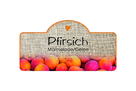 Design Leinenstruktur Pfirsich konturgestanzt