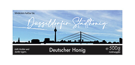 Design Stadthonig Düsseldorf blauer Himmel 500g rechteckig
