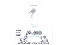 Design Geschenketikett Nr.17 B 250g mit Gewährverschluss