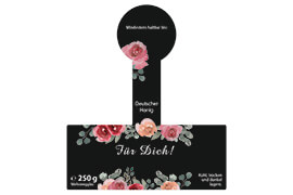 Design Geschenketikett Nr.18 B 250g mit Gewährverschluss