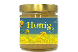 Honigetikett Raps Nr.01 500g rechteckig