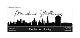 Design Stadthonig München weißer Himmel 500g rechteckig