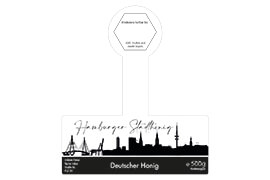 Design Stadthonig Hamburg weißer Himmel 500g mit Gewährverschluss 