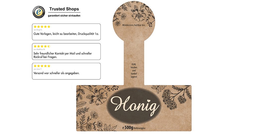 Honigetikett modern Nr.46 B 500g