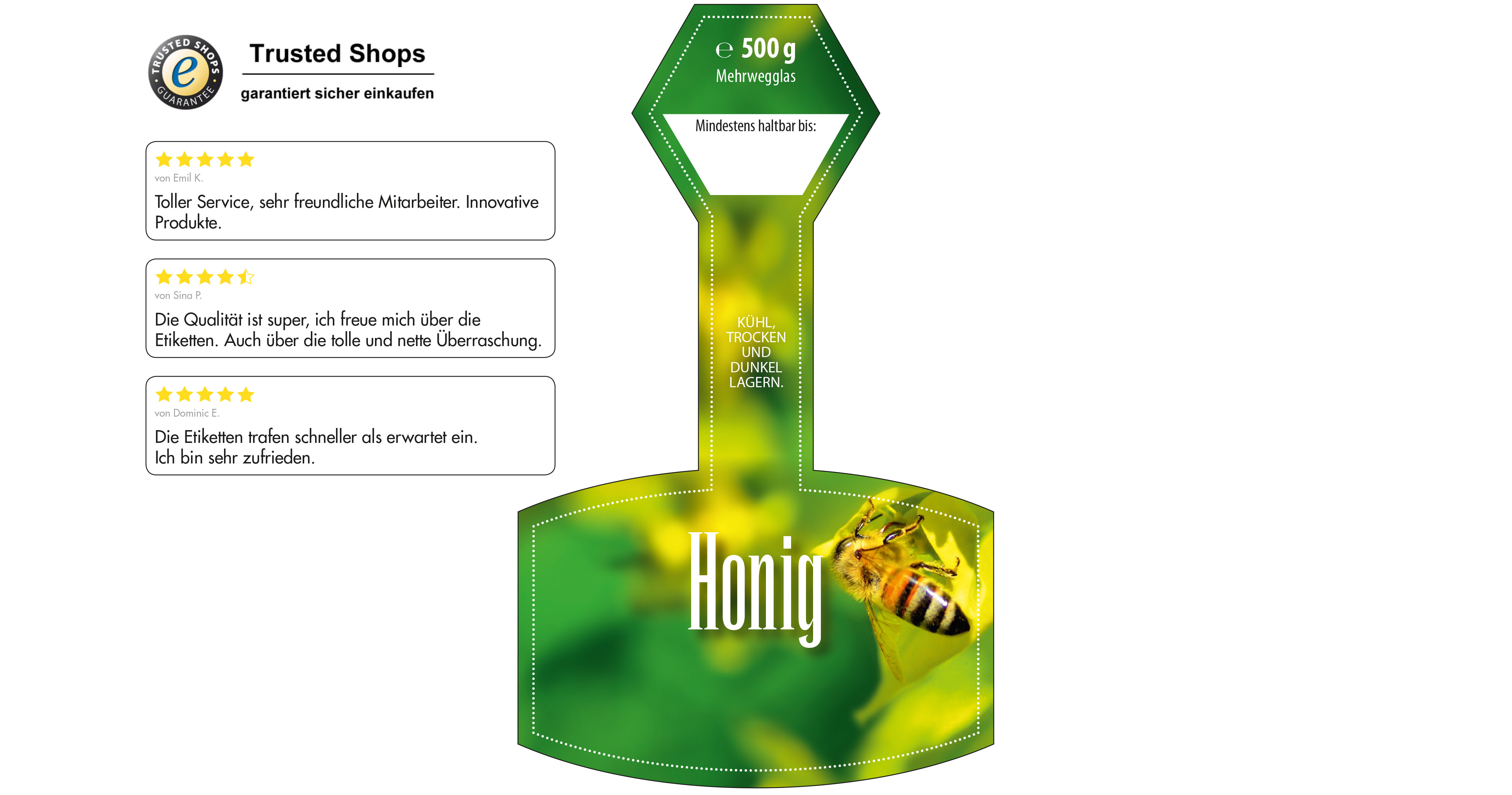 Honigetikett Natur Nr.07 C 500g
