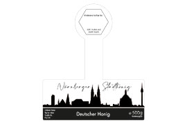 Design Stadthonig Nürnberg weißer Himmel 500g mit Gewährverschluss 