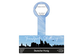 Design Stadthonig Frankfurt blauer Himmel 500g mit Gewährverschluss 