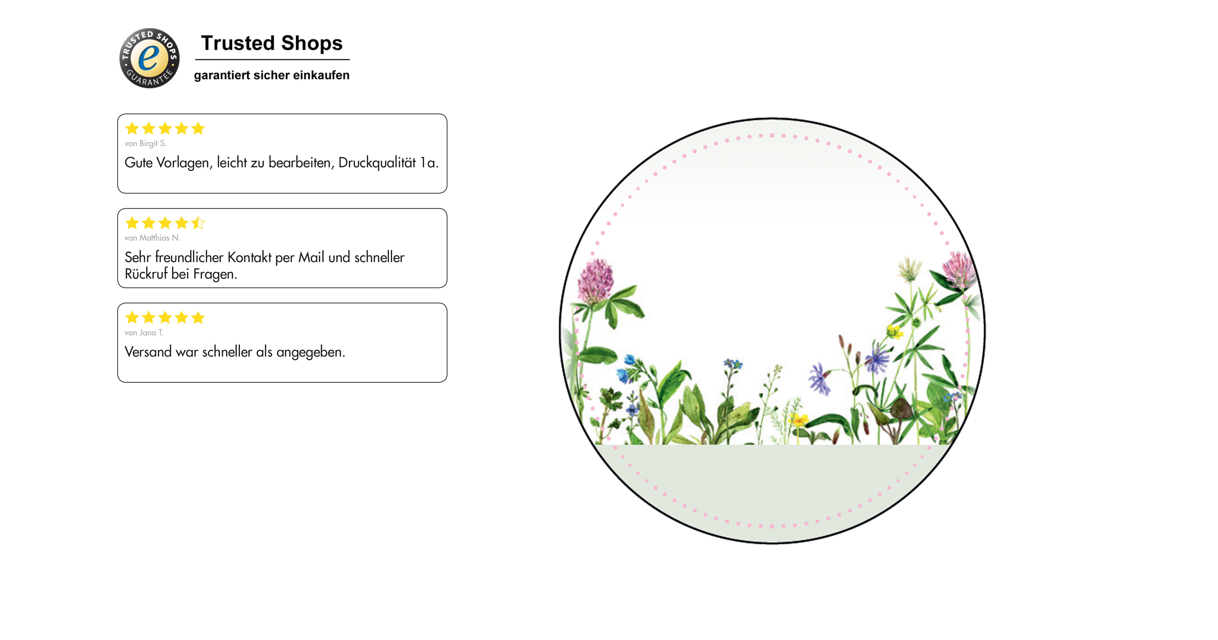 Etikett - neutral rund Nr.15