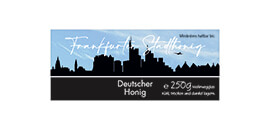 Design Stadthonig Frankfurt blauer Himmel 250g rechteckig
