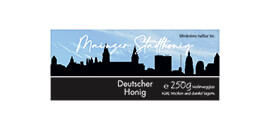 Design Stadthonig Mainz blauer Himmel 250g rechteckig