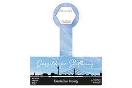 Design Stadthonig Düsseldorf blauer Himmel 500g mit Gewährverschluss 