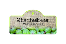 Design Leinenstruktur Stachelbeere konturgestanzt