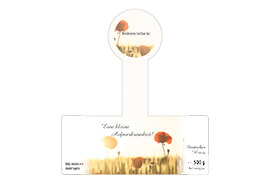 Design Geschenketikett Nr.24 B 500g mit Gewährverschluss