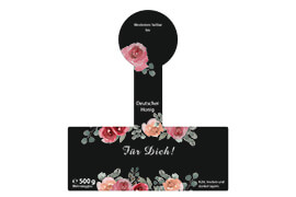 Design Geschenketikett Nr.18 B 500g mit Gewährverschluss