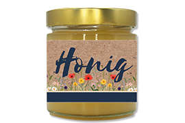 Honigetikett modern 500g rechteckig - Nr. 09