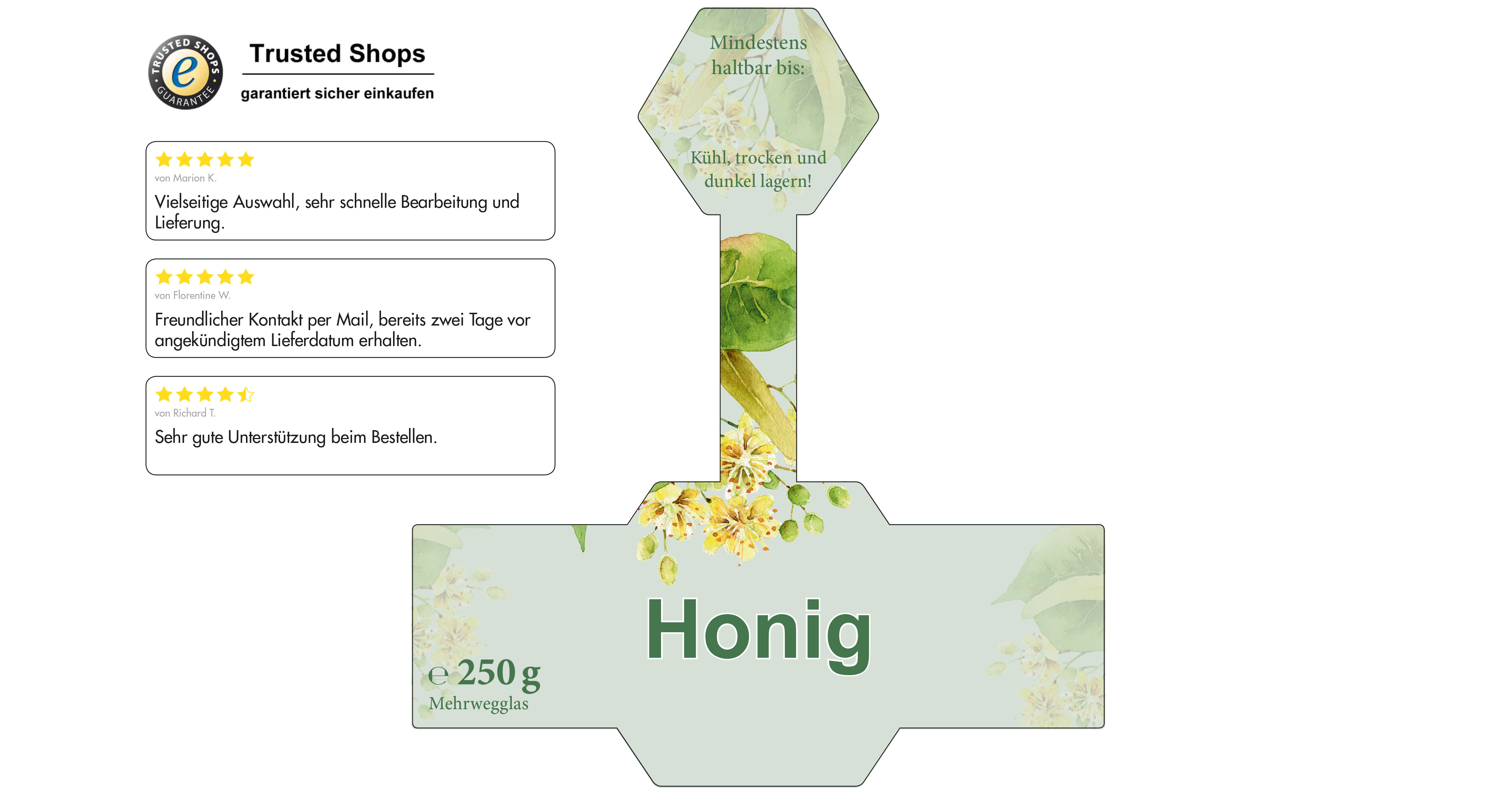Honigetikett Lindenblüte Nr.01 A 250g