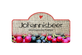 Design Leinenstruktur Johannisbeere konturgestanzt