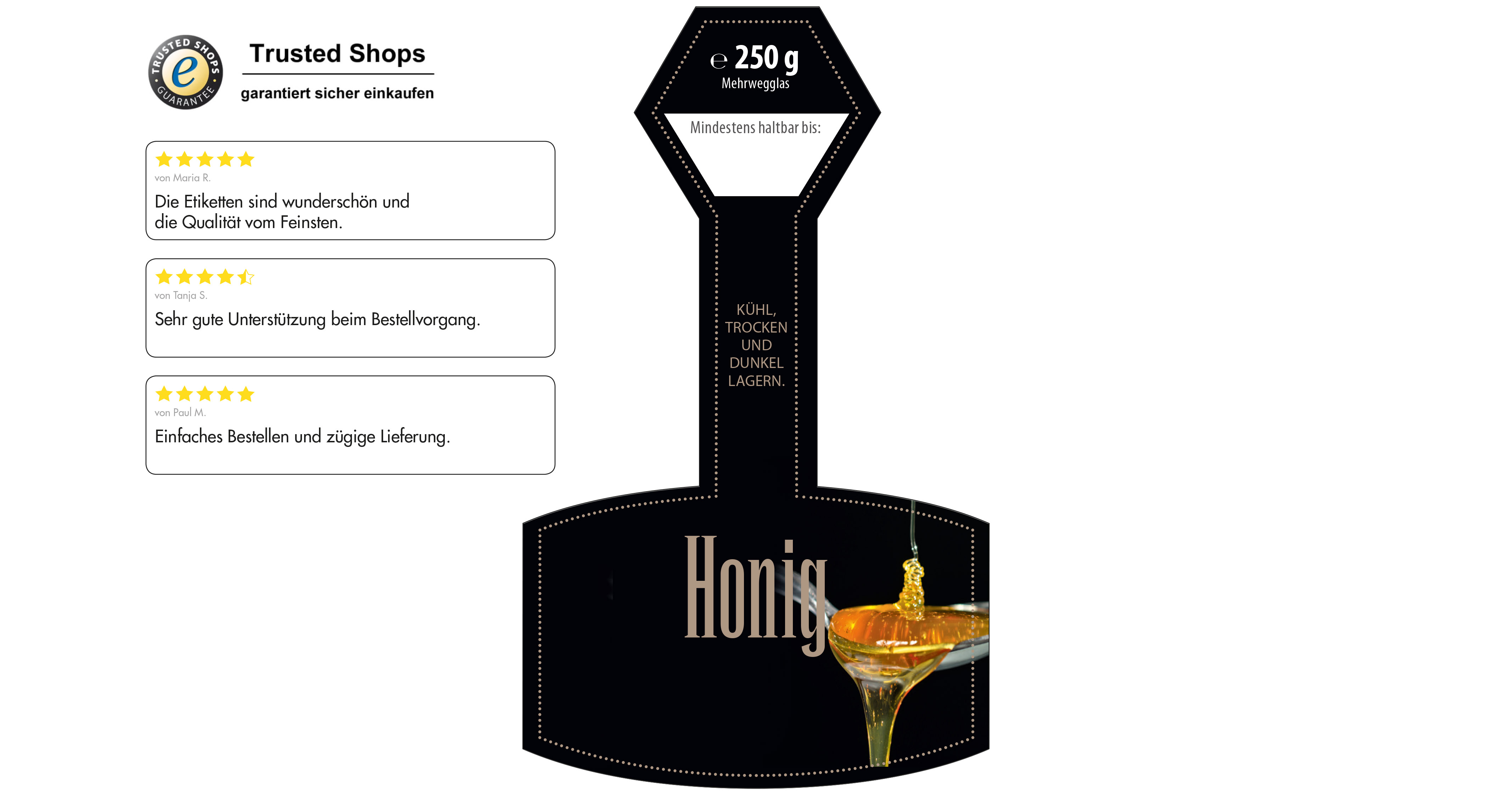 Honigetikett modern Nr.18 C 250g